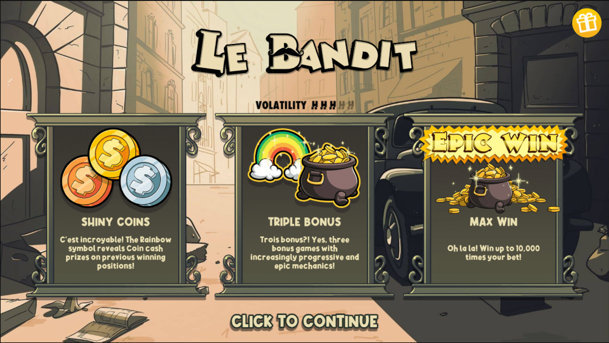 Le Bandit — основной игровой экран